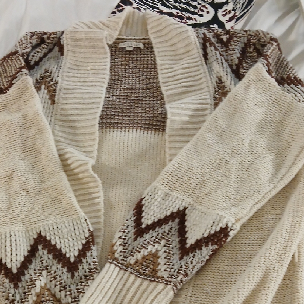 Cozy Cream and Brown Women's Sweater